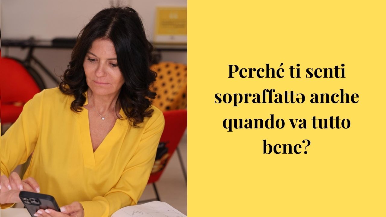 Grafica sentirsi sopraffatti anche quando va tutto bene